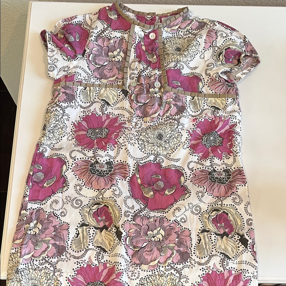 Elephantito Pink Floral Kids Casual Dress